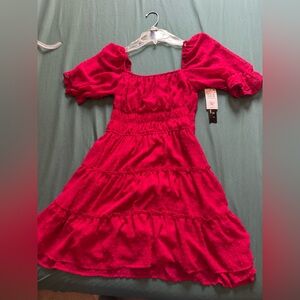 Trixxi Pink Mini Dress with Puff Sleeves